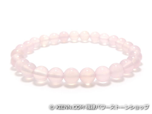 Rakuten - パワーストーンブレスレット ピンクカルセドニーAAAA6ミリ 対人関係 ワンカラーブレス [サイズ選べる][日本製][送料無料] (11920)