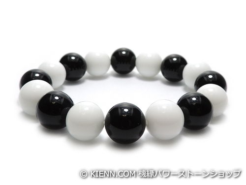 パワーストーンブレスレット オニキスAAAAA最高品質(8月誕生日石)12ミリ ホワイトオニキスAAAA12ミリ 魔除・厄除 [サイズ選べる][日本製][送料無料] (11973)