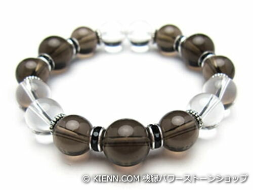 パワーストーンブレスレット(メンズ) スモーキークォーツAAAA12ミリ&10ミリ クリスタル(水晶)AAAAA最高品質(4月誕生日石)10ミリ 魔除・厄除・開...