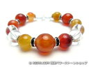 パワーストーンブレスレット カーネリアンAAAA(7月誕生日石)12ミリ&10ミリ クリスタル(水晶)AAAAA最高品質(4月誕生日石)10ミリ 魔除・厄除・開...