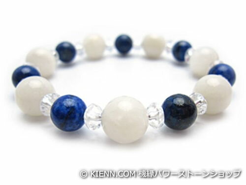 パワーストーンブレスレット ムーンストーン(月長石)AAAA(6月誕生日石)10ミリ ラピスラズリAAAA(9月誕生日石)8ミリ クリスタル(水晶)AAAA(4...