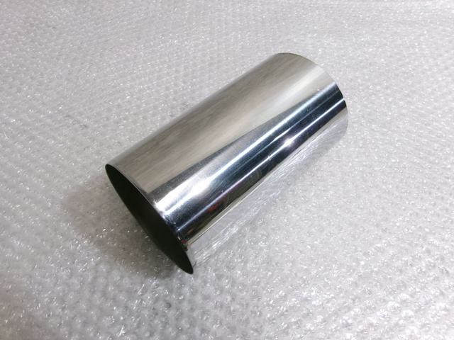 【中古】★未使用!★フォルテ ステンレス マフラーカッター エンド 出口 テール 全長約175mm 出口径約98m..