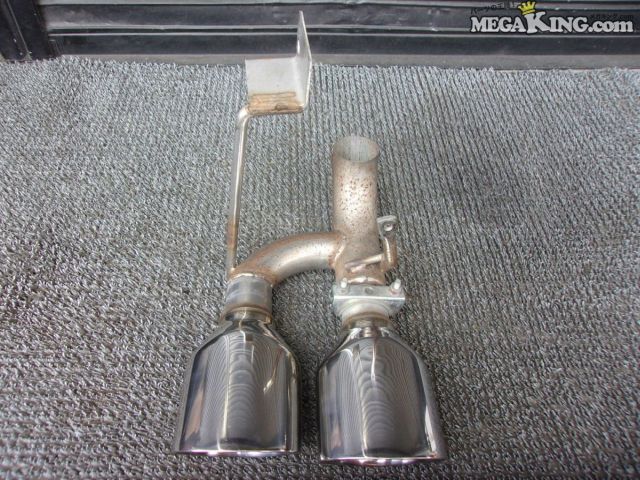 【中古】社外 マフラー出口 エンド デュアル 加工用 セミステンレス ? 汎用 / KS7-1212