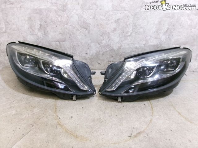 【中古】ベンツ W222 Sクラス 前期 純正 ノーマル LED ヘッドライト ヘッドランプ レンズ A2229061904 A2229061002 / 2S7...