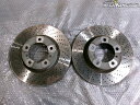 【中古】平成元年 PORSCHE ポルシェ 982 ボクスター 純正 フロント ブレーキ ドリルド ローター 330mm 5穴 左右 997351401 997351402 / 2S7-409