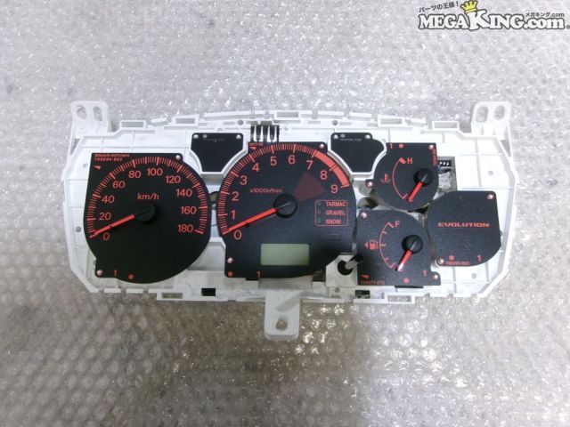 【中古】CT9A ランサーエボリューション7 ランエボ7 GSR 5MT 純正 ノーマル スピードメーター 走行約1万3千km MR572670 / T3-124