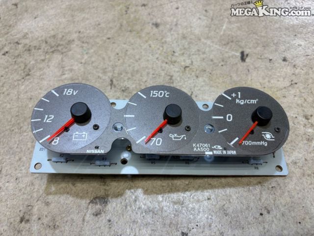 【中古】ER34 スカイライン 純正 ノーマル 3連メーター K47061 AA500 / 2T5-666