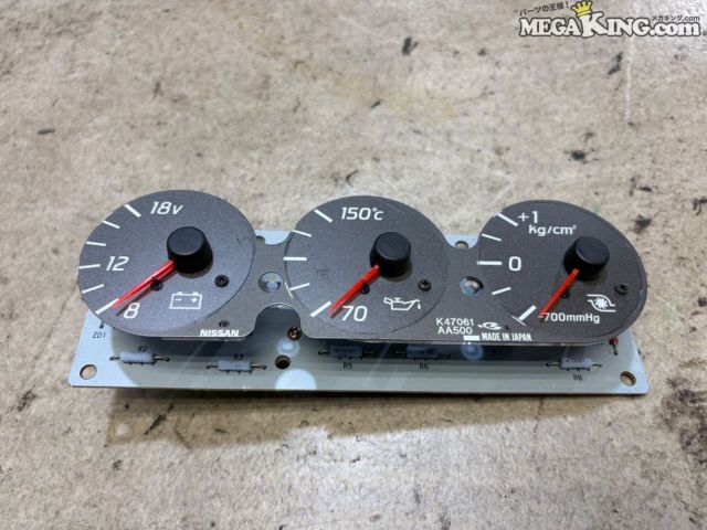 【中古】ER34 スカイライン 純正 ノーマル 3連メーター K47061 AA500 / 2T5-667