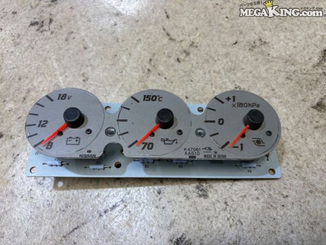 【中古】ER34 スカイライン 純正 ノーマル 3連メーター K47061 AA510 / 2T5-669