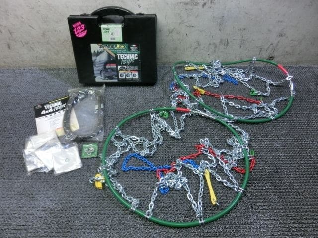 【中古】★新古品・アウトレット品★ TECHNIC テクニック 1BOX ワンボックス 金属チェーン タイヤチェーン 195/70R15 215/65R14 205/65R15 等 / 2G2-2105