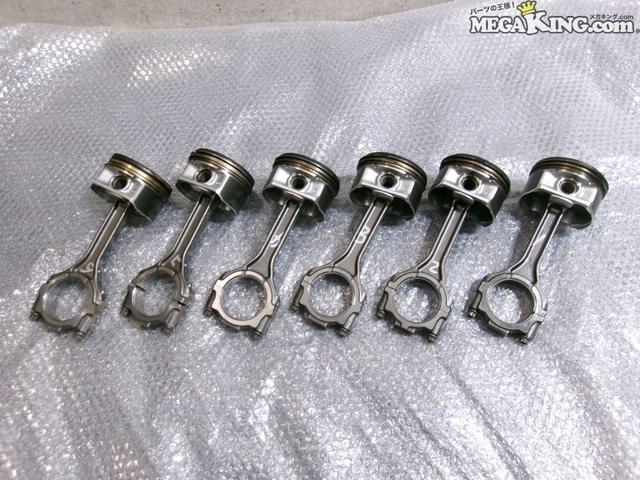 【中古】R35 GT-R GTR 純正 ノーマル ピストン コンロッド 1台分 トップ径約95mm スカート径約95.5mm V..