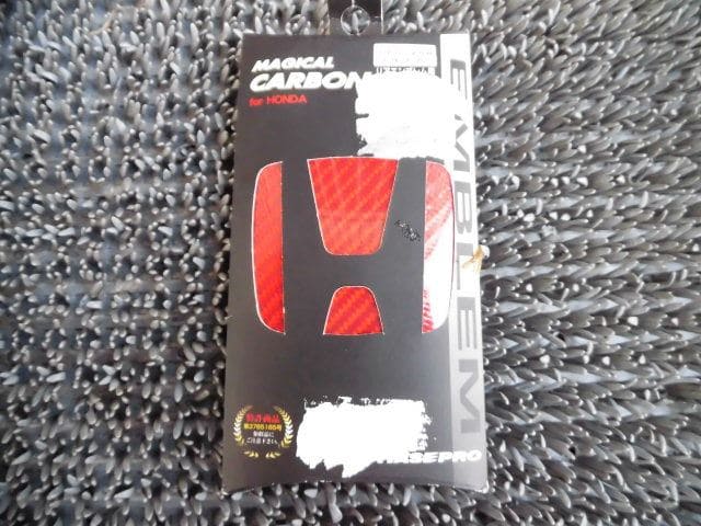【中古】★新古品・アウトレット品★ZF1 CR-Z CRZ ハセプロ マジカルカーボン リアエンブレム レッド CEH-20R / 2G4-197