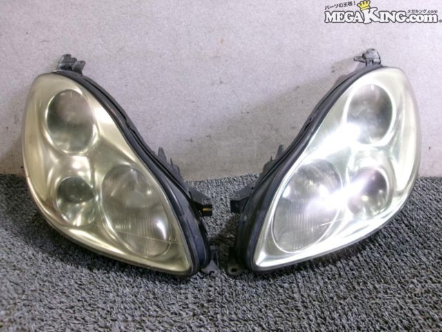 【中古】UZZ40 ソアラ 前期 純正 ノーマル HID キセノン ヘッドライト ヘッドランプ AFS 付 左右 KOITO 24-46 / 2T3-703
