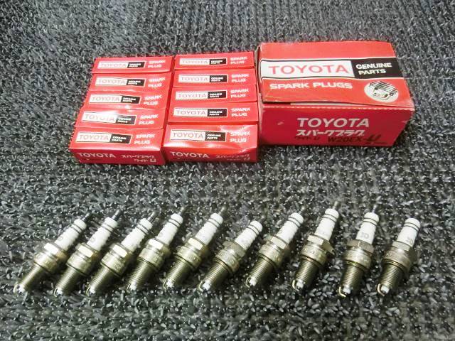 【中古】★新品!★トヨタ 純正 スパークプラグ W20EX-U 10本 1箱 90919-01083 スターレット ハイエース 等 / 2G9-1655