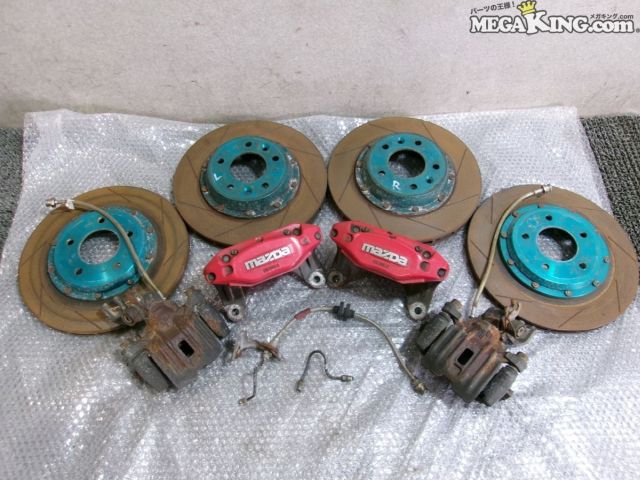 【中古】★希少★FD3S RX-7 純正 SUMITOMO ブレーキ キャリパー 17インチ 4POT 片押し プロミュー スリット 2ピース ローター 1台分...