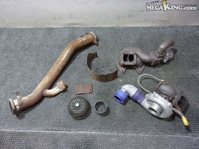 【中古】FD3S RX-7 RX7 HKS TO4E タービンキット フロントパイプ ウエストゲート エキマニ 13B ロータリー 17200-027100 /...