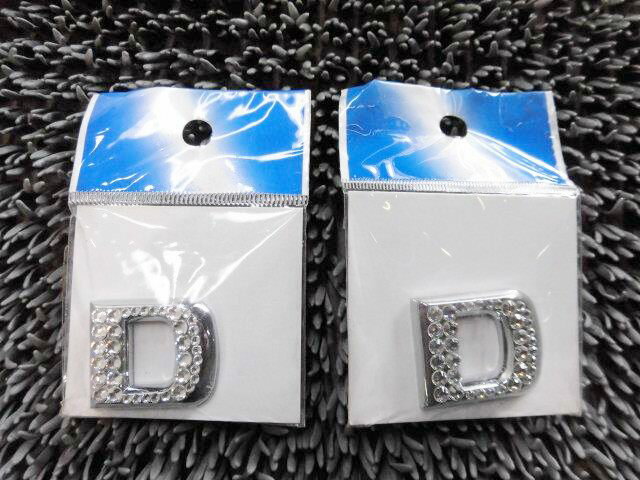 【中古】★新品★社外 メッキ 立体 文字 エンブレム ステッカー シール アルファベット ラインストーン ..