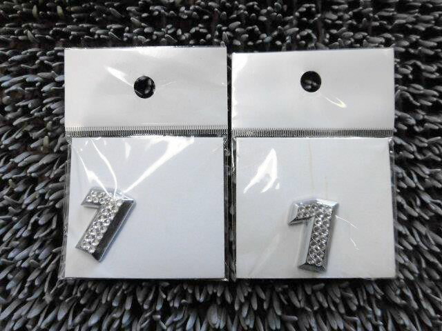 【中古】★新品★社外 メッキ 立体 文字 エンブレム ステッカー シール アルファベット ラインストーン ..