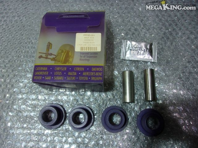 【中古】★未使用★フォルクスワーゲン ゴルフ2 パワーフレックス フロント 強化ブッシュ ウィッシュボーン 2個 PFF85-201 ゴルフ3 4 等 / S2-1417