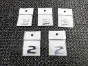 【新品アウトレット】社外 メッキ 立体 文字 エンブレム ステッカー シール デカール ロゴ アルファベット 自動車 バイク 【2】 5枚セット / ZH1-1159(2)
