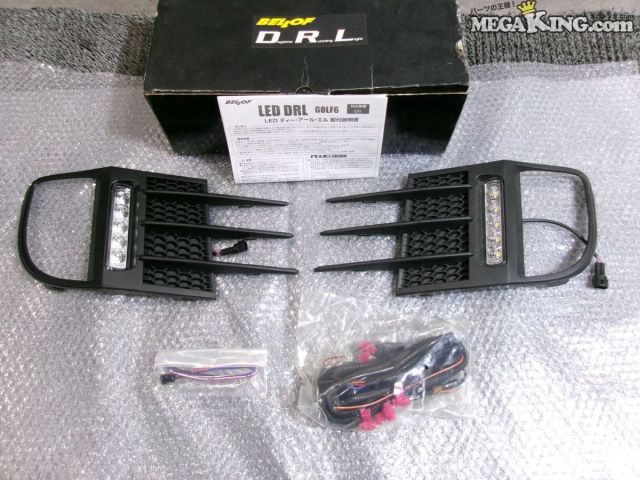 【中古】VW フォルクスワーゲン ゴルフ6 GTI 専用 BELLOF ベロフ LED DRL デイタイムランニングライト ランプ デイライト / S2-1027