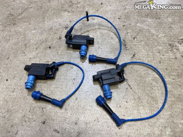 【中古】JZA80 スープラ 純正 イグニッションコイル 3本セット NGK プラグコード 付 90919-02216 / 2T5-1709