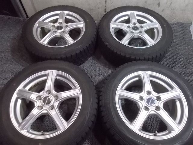 【中古】★激安!★BRIDGESTONE ブリヂストン BALMINUM 16インチ 6.5J+54 5穴 PCD114.3 スタッドレス 4本 ヴェゼル ノア ヴォクシー 等 / 2Q1-415