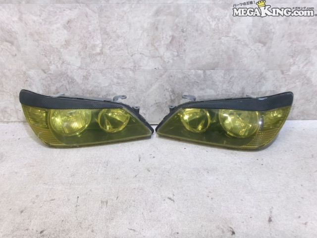 【中古】SXE10 アルテッツァ 純正 ノーマル ハロゲン ヘッドライト ヘッドランプ 左右 KOITO 53-1 / 2T4-2055