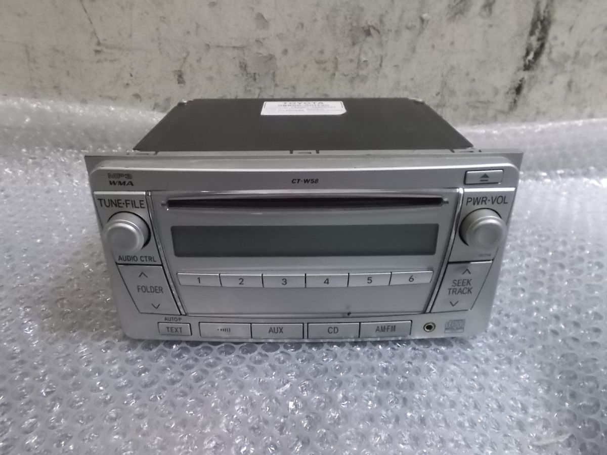 【中古】★激安!★トヨタ 純正 CT-W58 CDデッキ プレーヤー オーディオ 08600-00H30 / 4P8-388