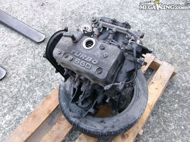 【中古】JA11 ジムニー 後期 純正 エンジン ヘッドカバー シリンダー 腰下ブロック カムシャフト シルバーヘッド 走行約12万km F6A / 2S8-1...