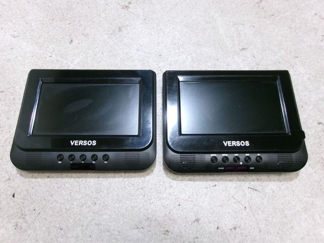 【中古】★激安!★VERSOS ベルソス VS-T707 ポータブルDVDプレーヤー ツインモニター オーディオ 7インチ / 2R2-058