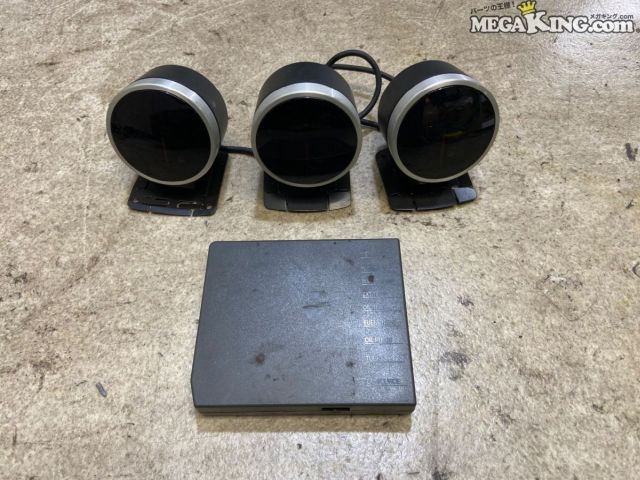 【中古】Defi デフィ 3連メーター 水温計 油温計 油圧計 60φ 追加メーター レッドイルミネーション リンクユニット 汎用 / T5-2009