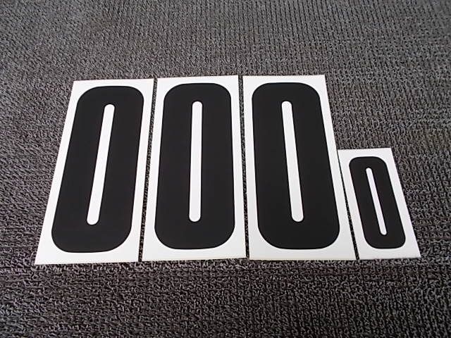 Rakuten - 【中古】★新品!★社外 0番 ステッカー シール ゼッケン デカール 大3枚 小1枚 汎用 / 2J6-346