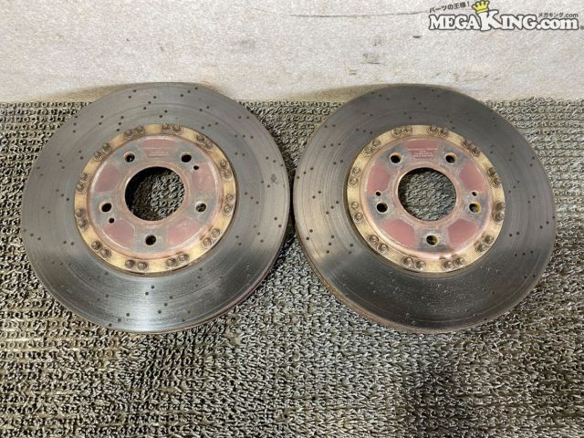 【中古】CT9A ランサーエボリューション8 ランエボ8 PFC PERFORMANCE FRICTION フロント 2ピース ドリルド ブレーキローター 320mm 左右 / 4T5-1571