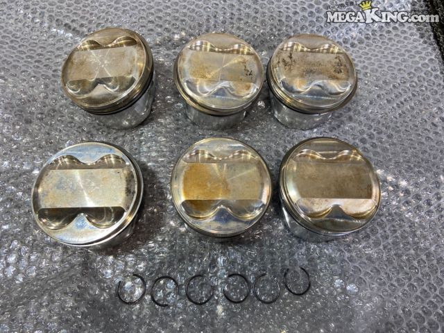 【中古】NA1 NSX 3.2L CP 鍛造ピストン スカート径約93mm 6個セット 263332 SC7082 89-2A / T7-1505
