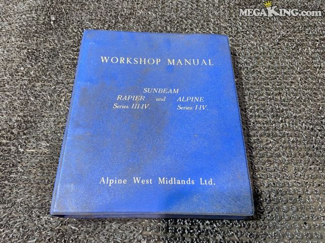 Rakuten - 【中古】SUNBEAM サンビーム ワークショップマニュアル RAPIER AND ALPINE ServiceManual / 2T5-1230