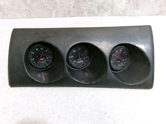 【中古】★激安!★HKS 3連メーター 油圧計 油温計 水温計 OIL WATER TEMP PRESS 追加メーター 60φ 社外メーターカバー付 / 4Q12-390