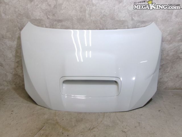 【中古】VAB WRX STI 純正 ノーマル ボンネット エンジンフード パールホワイト系 アルミ ダクト 付 / S8-1637