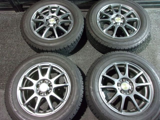 【中古】★激安!★Claire 15インチ 6J+45 5穴 PCD100 スタッドレス ヨコハマ アイスガード 195/65R15 91Q 4本 プリウス カローラ 等 / Q12-754