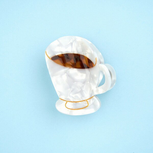 楽天子供服のキイロイキcoucou suzette ククシュゼット Coffee Hair Claw ヘアクリップ ヘアアクセサリー coucousuzette レディース ヘアアクセ かわいい おしゃれ 可愛い アクセ ギフト 小物 プレゼント 公式 正規 クリップ キッズ 子供用 結婚式 ハーフアップ