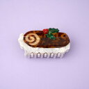 coucou suzette ククシュゼット Christmas Log Cake Hair Claw ヘアクリップ ヘアアクセサリー coucousuzette レディース ヘアアクセ かわいい おしゃれ 可愛い アクセ ギフト 小物 プレゼント 公式 正規 クリップ キッズ 子供用 結婚式 ハーフアップ