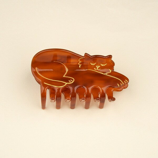 coucou suzette ククシュゼットBrown Cat Hair Claw ヘアクリップ ヘアアクセサリー coucousuzette レディース ヘア...