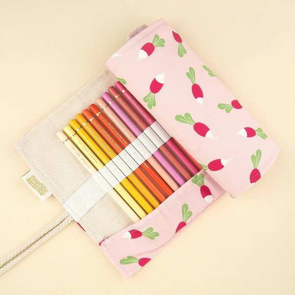 coucou suzette ククシュゼット Radish roll-up case ペンケース 文房具 coucousuzette 無地 ステーショナリー 軽...
