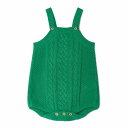 garbo&friends ガルボアンドフレンズ Emerald Green Knitted Cable Romper ロンパースベビー雑貨 赤ちゃん MILK...