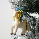 Thesilkroadbazaar シルクロードバザール GOLD UNICORN オーナメント 人形 ぬいぐるみ クリスマスツリー おしゃれ ハンドメイド フェルト トイオーナメント 飾り インテリア雑貨 ギフト プレゼント ベビー キッズ