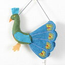 Thesilkroadbazaar シルクロードバザール TURQUOISE PEACOCK オーナメント 人形 ぬいぐるみ クリスマスツリー おしゃれ ハンドメイド フェルト トイオーナメント 飾り インテリア雑貨 ギフト プレゼント ベビー キッズ