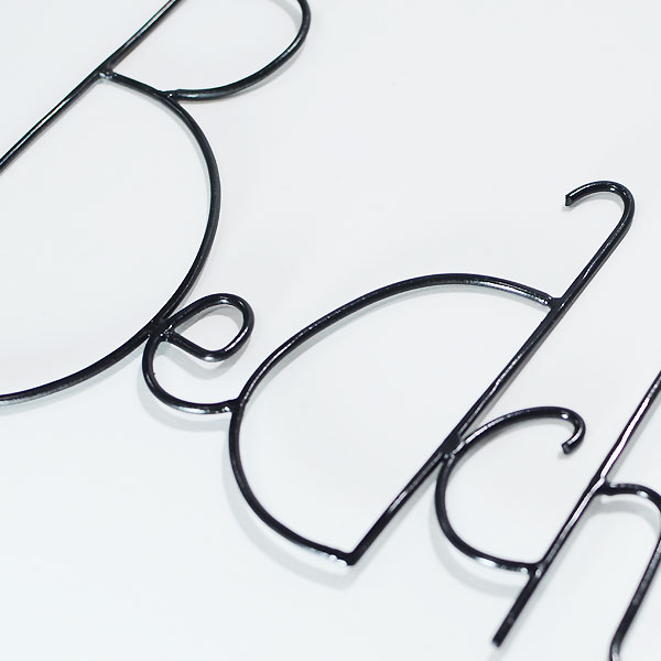 ZoeRumeau ゾエルモアWall Sculpture Words アイアンウォールスカルプチャーbeach BLACK,インテリア雑貨,雑貨,インテリア 壁掛け,タペストリー [2]