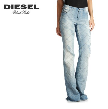 ★DIESEL BLACK GOLD ディーゼル ブラックゴールド レディース★ダメージ加工 ウォッシュド加工 ベルボトム ジーンズ デニム パンツ【PRECE】【W24〜30】【ライトインディゴ】die-l-p-58-425 《メーカー希望小売価格38,850円》