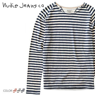 ■Nudie Jeans ヌーディージーンズ メンズ■オーガニックコットン ボーダー柄 ラグランスリーブ ロンT 長袖Tシャツ カットソー【OTTO RAGLAN/BOLD STRIPE】【サイズXS〜L】【3カラー】ndj-m-t-83-509 《メーカー希望小売価格12,100円》