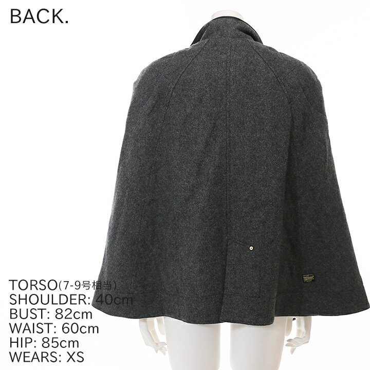 ★G-Star RAW ジースターロウ レディース★襟元フリース切替 圧縮ウール マント ポンチョ ケープ【CAVARY CAPE】【サイズXS〜M】【ダークグレー】gst-l-o-97-037 《メーカー希望小売価格30,800円》